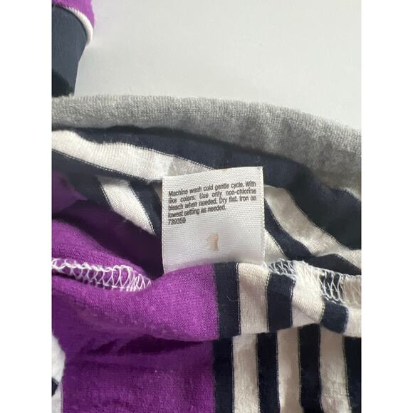 a.n.a. Maxi Purple Black Gray White Striped Sleeveless Slit Sides Dress Woman 1X - Picture 10 of 10